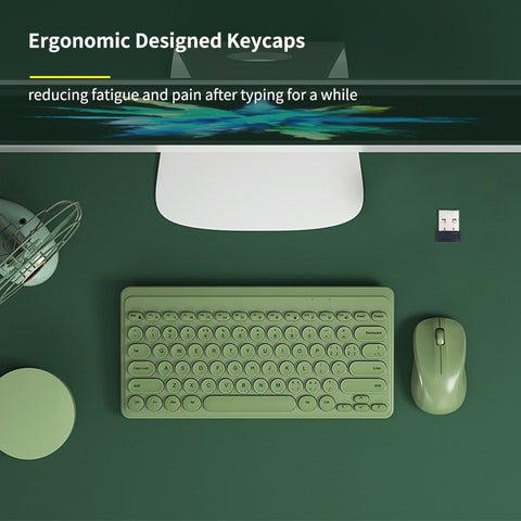 Wirelessly Keyboard and Mouse Slim Ergonomic USB Keyboard Mouse Combo Less Noise Keys Energy-saving Set for Windows Computer Desktop PC Notebook Laptop