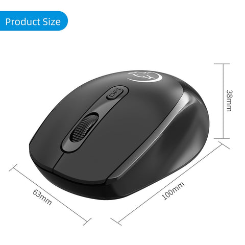 YWYT G839 2.4G Wireless Optical Mouse 1200/1600/2400 Adjustable DPI Ergonomic Gaming Office Mouse for PC/Laptop