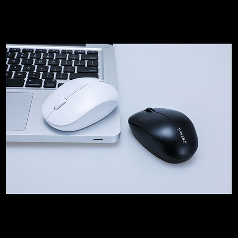 T-WOLF Q4 2.4G Wireless Optical Office Mini Mouse 3 Button 1000 DPI Ergonomic Gaming Mouse for PC/Laptop Black