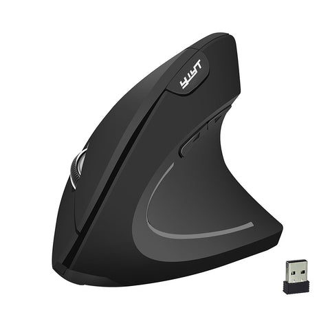 YWYT 2.4G Wireless Vertical Mouse Ergonomic Vertical Mouse Upright Mouse Optical Mouse 3 Adjustable DPI Levels/ Plug&Play Black