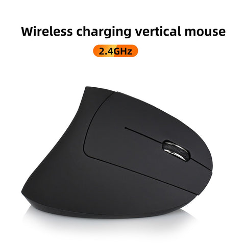YWYT 2.4G Wireless Rechargeable Vertical Mouse Ergonomic Upright Mouse Optical Mouse 3 Adjustable DPI Levels/ Plug&Play Black