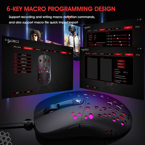 HXSJ Wired Keyboard and Mouse Combo V400 35 Keys Single-hand Gaming Keyboard+A904 RGB Gaming Mouse Set for PC Laptop