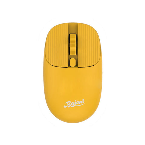Wireless Mouse with 2.4G Receiver for Laptop Ergonomic Computer Mouse Auto Sleep Mode Plug N Play 3 Adjustable DPI Levels, Yellow