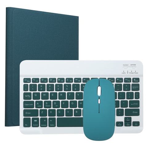 Detachable BT Keyboard Case+Mouse Pen Slot Heat Dissipation Compatible with iPad Air4 10.9(2020)/Pro11(2018/2020/2021), Dark Green