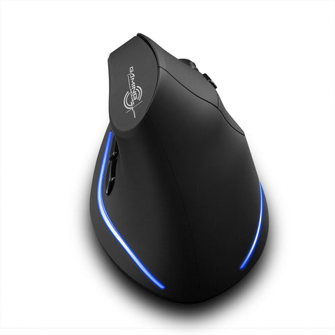 ZELOTES F-35B Wireless Gaming Mouse 2.4G+BT3.0+BT5.0 Three-mode Ergonomic Vertical Mouse 3-gear Adjustable DPI for PC Laptop