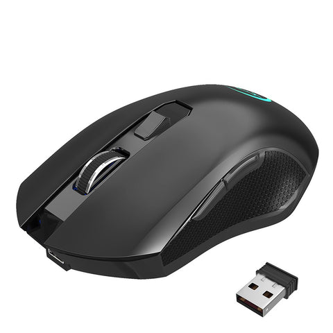 YWYT G851 2.4GHz Wireless Mouse Rechargeable Mute Mouse Ergonomic Mouse with Colorful Light Effect for Desktop Laptop