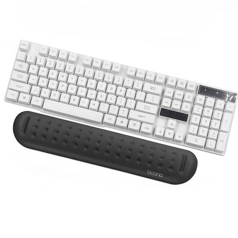 Keyboard Wrist Rest Pad Soft Memory Foam Hand Rest Support Comfortable Ergonomic Design Support Anti-Slip Rubber Base Easy Typing Gaming Mice Wrist Pain Relief for Office Computer Laptop