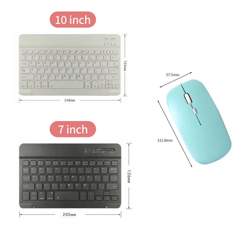 Tablet Wireless Keyboard and Mouse Combo Ultra-slim Design Rechargeable Battery for Smartphone Tablet Compatible with iPhone iPad Computer Support System MASOS iOS Windows