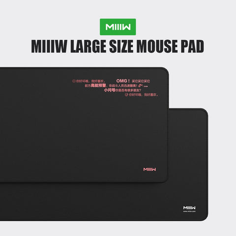 Miiiw Mouse Pad Keyboard Cushion Pad Office Home Desk Mice Mat 800×300mm Large Size Black