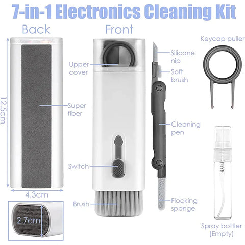 7-in-1 Keyboard Cleaning Kits Airpods Cleaner Headset Cleaner Pen Laptop Screen Cleaning Bluetooth Earphones Cleaning Kit
