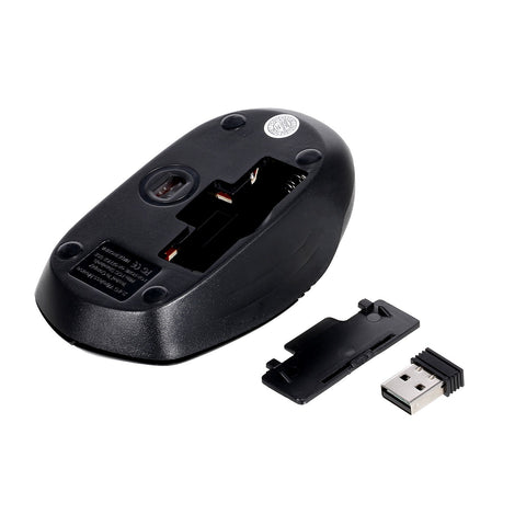 2.4G Wireless Keyboard and Optical Mouse Combo Wireless Silent Keyboard 2.4G Optical Mouse for Home Office Use Black