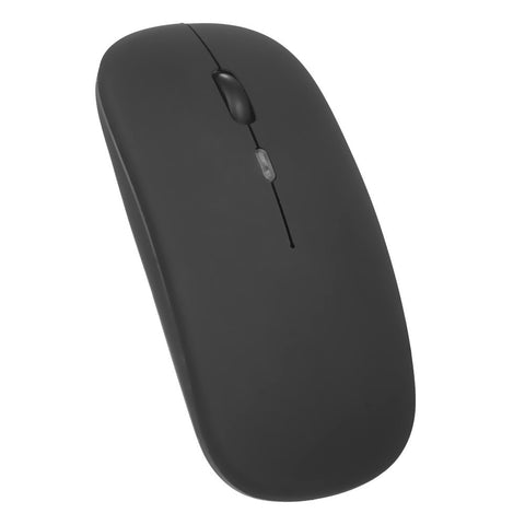 2.4G BT 5.0 Wireless Ergonomic Slim Mouse Less Noise 3 Adjustable DPI Levels Rechargeable Mouse for Laptop, Computer, Black
