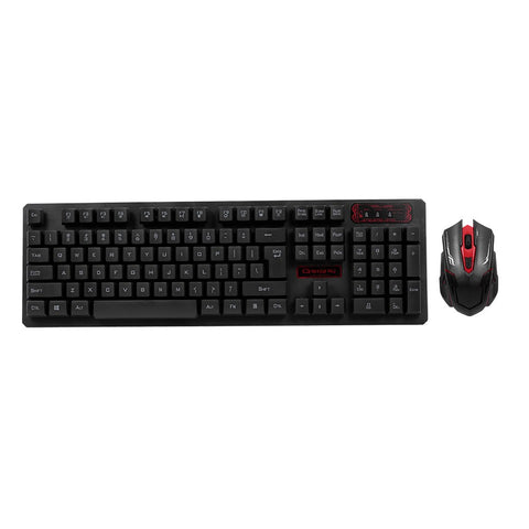 2.4G Wireless Keyboard and Optical Mouse Combo Suspended Keycap Adjustable Holder 3D Mouse for Office Work Game(Black)