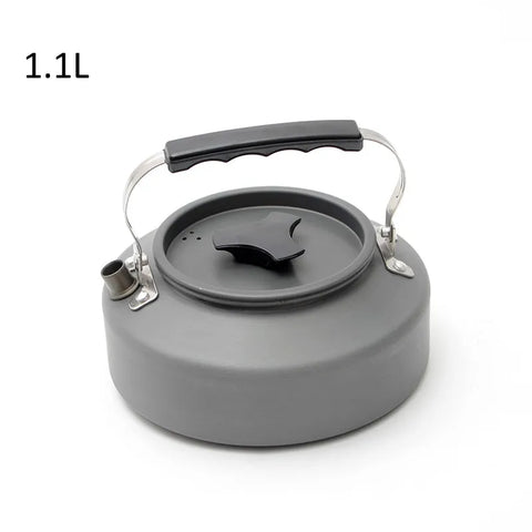1.1/1.6L Outdoor Kettle Aluminum Alloy Pot Travel Pan Teapot Coffee Tableware Cookware for Hiking Camping Cookware Accessories