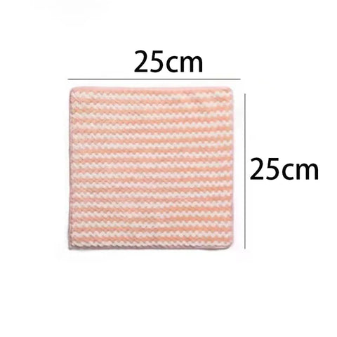 15pcs Coral Fleece Thickened Dish Cloth Does Not Stick To Oil Kitchen Household Absorbs Water Without Shedding Scouring Pad Rag