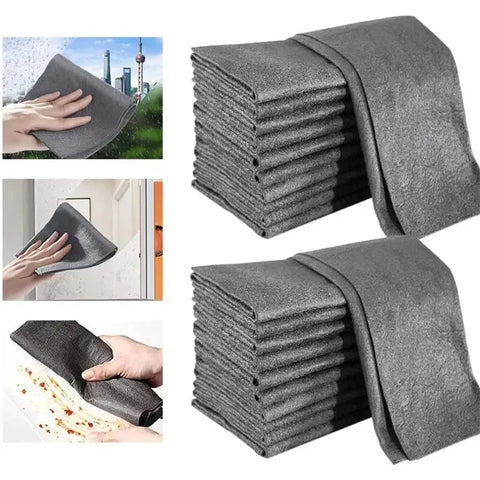 10pcs/set Thickened Magic Cleaning Cloth No Trace No Watermark Reusable Microfiber Rag Quickly Clean Towels Scouring Pad