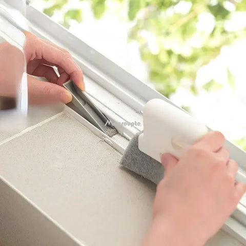 2 in 1 Groove Cleaning Tool Window Frame Door Groove Cleaning Brush Sliding Door Track Cleaning Tools Hand-held Crevice Cleaner
